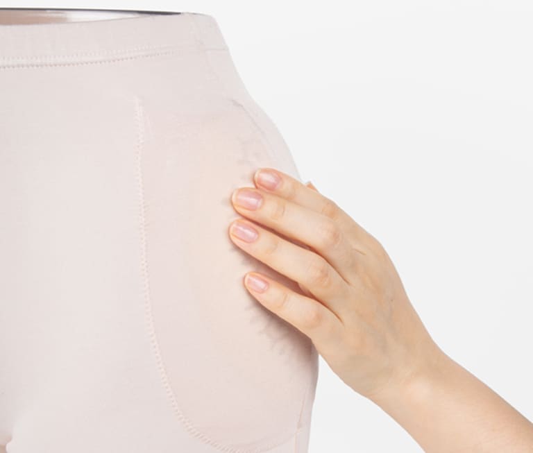 QuanFoam Hip Support worn